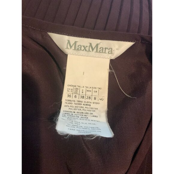 Max Mara Dark Purple Pleated Semi-Sheer Tank Top, Size 6 (US) - Picture 8 of 8